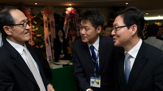 ▲ 정두언 한나라당 의원(오른쪽)