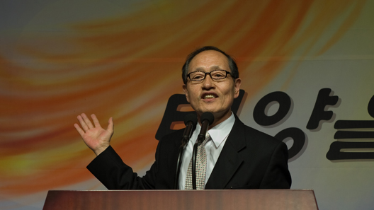 ▲ 인사말을 하는 인보길 대표이사