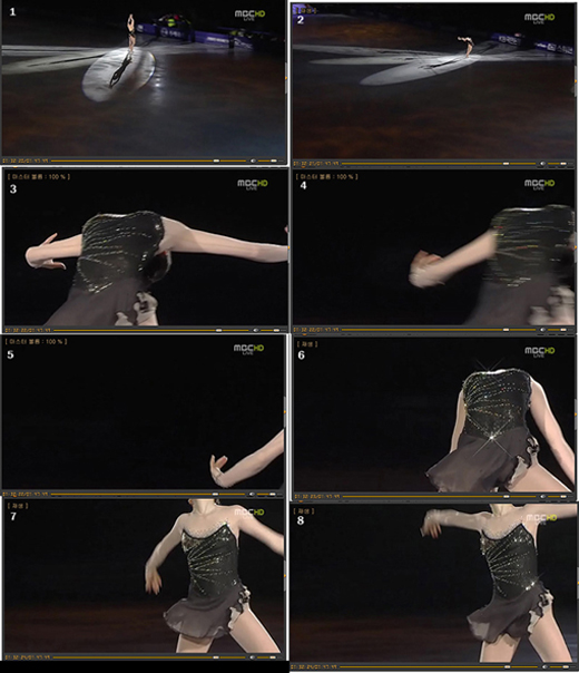 ▲ MBC의 김연아 아이스쇼 중계방송 화면 ⓒ디시인사이드 캡처 ⓒ 뉴데일리