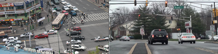 ▲ RTOR 운영현황 비교. RTOR을 허용하는 서울 서초동(왼쪽)과 제한하는 미국 뉴저지. ⓒ 뉴데일리