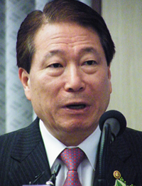 ▲ '한국의 공공외교 활성화 방안'포럼에서 29일 축사를 한 유명환 외교통상부 장관 ⓒ 뉴데일리 