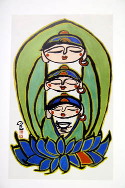 ▲ 수안 스님의 선화. ⓒ 뉴데일리