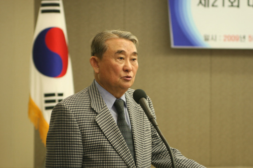 ▲ 축사하는 조창화 대한언론인회 회장. ⓒ 뉴데일리