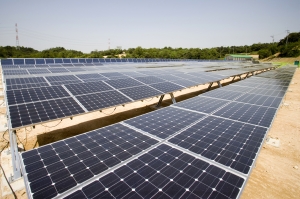 ▲ 현대중공업이 UL인증을 획득한 태양광 발전 모듈. ⓒ 뉴데일리