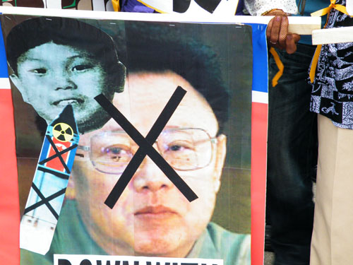 ▲ 북한 김정일(가운데)과 그의 셋째아들 김정운(왼쪽 상단) ⓒ 뉴데일리