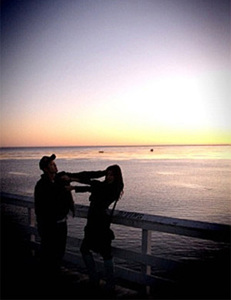 ▲ 가수 세븐이 자신의 미니홈피에 공개한 배우 박한별과의 사진. ⓒ 세븐 미니홈피