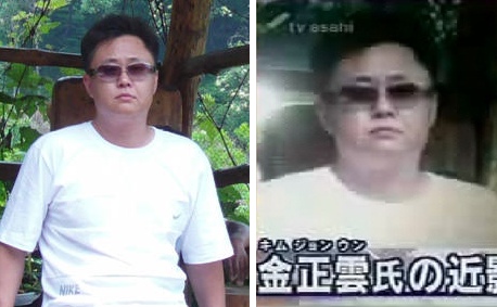 ▲ 국내 네티즌이 김정일을 닮은 등산객이라고 주장한 사진(좌)과 일본 TV아사히가 단독 입수한 사진이라고 밝힌 김정운의 모습(우).&nbsp;&nbsp; ⓒ 뉴데일리
