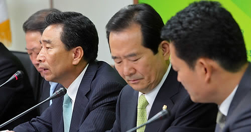 ▲ 민주당 이강래 원내대표가 22일 서울 여의도 당사에서 열린 최고위원회의에서 발언을 하고 있다.ⓒ연합뉴스