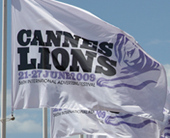 ▲ 2009년 칸 국제광고제 로고 깃발 ⓒ 뉴데일리