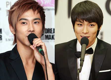 ▲ MBC 새수목드라마 '맨 땅에 헤딩'의 주연을 맡은 그룹 동방신기의 유노윤호(왼)와 KBS2 새수목드라마 '아이리스'의 빅 역을 맡은 그룹 '빅뱅'의 탑. ⓒ 연합뉴스  