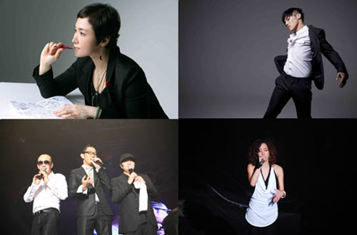 ▲ CGV 러브콘서트에서 만날 수 있는 가수들. 왼쪽부터 시계방향으로 가수 이소라, 휘성, 윤미래, DJ DOC. ⓒ 뉴데일리  (=커뮤니크 제공)