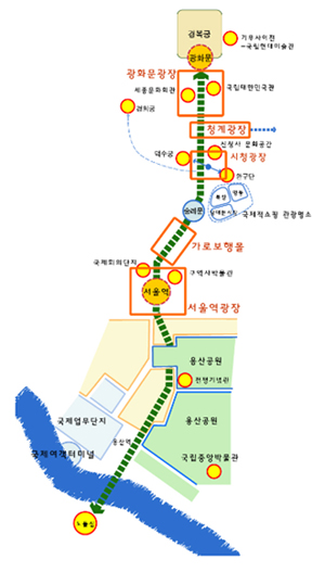 ▲ 국가상징거리 대상지 ⓒ국토해양부