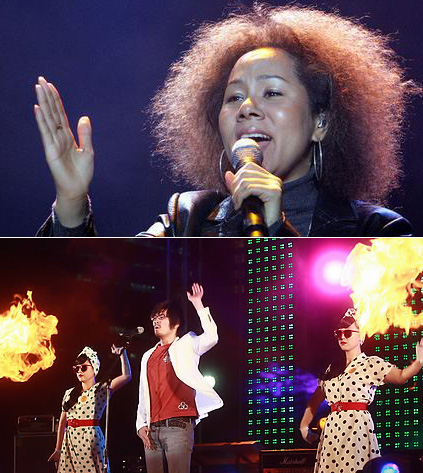 ▲ 가수 인순이(위)와 인디밴드 장기하와 얼굴들 ⓒ연합뉴스