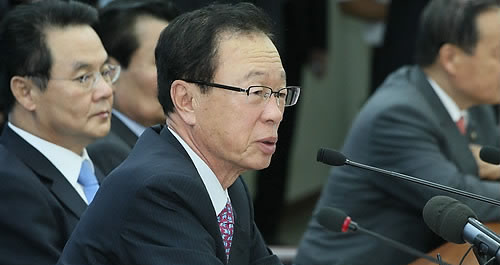 ▲ 29일 오전 박희태 한나라당 대표가 최고.중진연석회의에서 