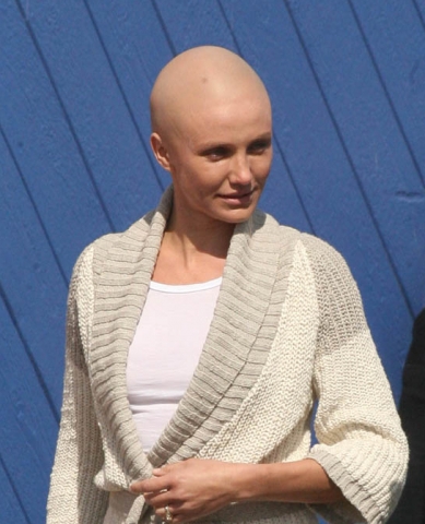 ▲ 영화를 위해 삭발 연기 투혼을 불사른 카메론 디아즈.&nbsp; ⓒ 뉴데일리