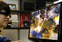 ▲ 삼성전자의 120Hz 3D 모니터(모델명 : 2233RZ) &nbsp;ⓒ&nbsp;연합뉴스