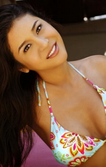 ▲ 한국 대표로 미스유니버스대회에 참석한 나리.&nbsp; ⓒ&nbsp;NBC TV 캡처&nbsp;