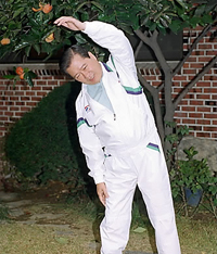 ▲ 생전 맨손체조와 운동으로 건강을 유지했던 김대중 전 대통령 ⓒ연합뉴스