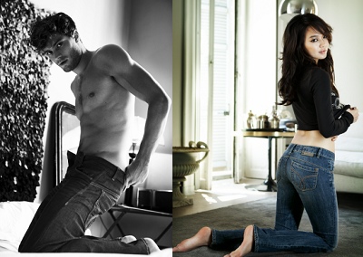 ▲ 글로벌 진 광고 모델 제이미도넌과 신민아. &nbsp;ⓒ 캘빈 클라인 진 코리아