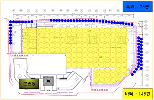 ▲ 지열천공도, 깊이 200m 총 218개소 매설   ⓒ 뉴데일리
