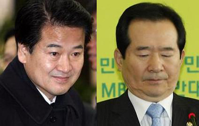 ▲ 정동영(무소속.전주덕진/왼쪽)의원과 정세균 민주당 대표(오른쪽) ⓒ 연합뉴스