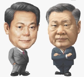 ▲ 상장사 주식지분 평가액이 4조원대를 훌쩍 넘어선 것으로 알려진 이건희 전 삼성그룹 회장과 정몽구 현대기아차그룹 회장.&nbsp; ⓒ&nbsp;재벌닷컴