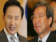 ▲ 이명박 대통령과 정운찬 국무총리 후보자 ⓒ 뉴데일리