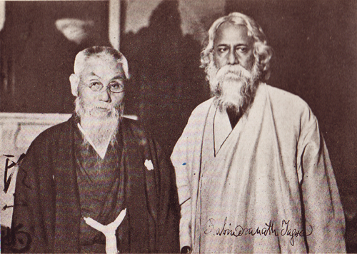 ▲ 1931년 일본을 방문한 인도 시성 타고르(Rabindranath Tagore)와 도야마 미츠루.