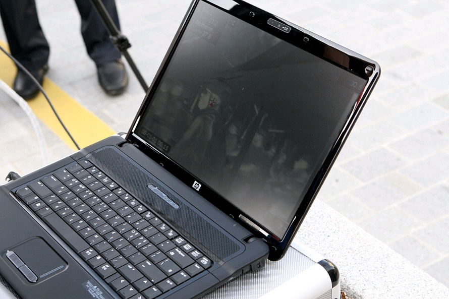 ▲ 신종플루 열감지 센서의 모니터 화면 ⓒ 뉴데일리