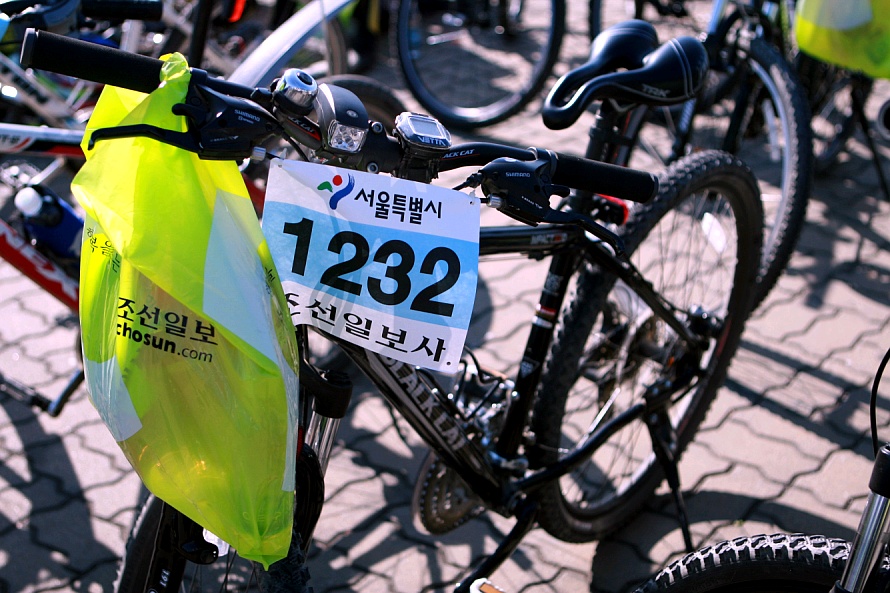 ▲ 완주 후, 휴식을 취하고 있는 자전거(?). ⓒ 뉴데일리