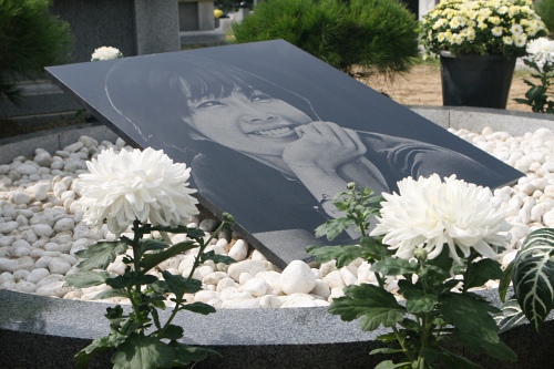 ▲ 갑산공원 내 '최진실 묘원'에 장식된 고인의 초상화. ⓒ 뉴데일리