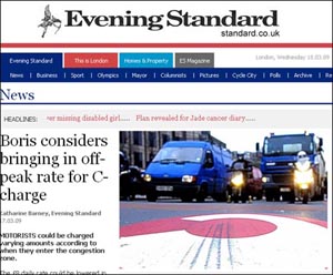 ▲ 이브닝 스탠더드. ⓒ 뉴데일리