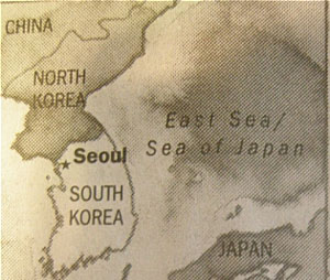 ▲ 세계적 경제지인 월스트리트저널이 동해를 일본해보다 먼저 표기했다. ⓒ 뉴데일리