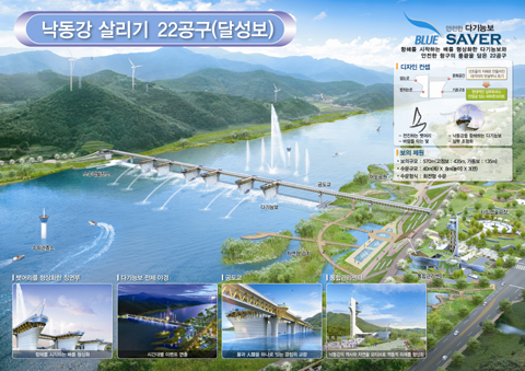 ▲ 낙동강 22공구 달성보 ⓒ뉴데일리 