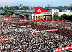 ▲ 지난 6월 15일 평양에서 열린 유엔안보리 대북결의안 1874 규탄 집회. ⓒ 뉴데일리