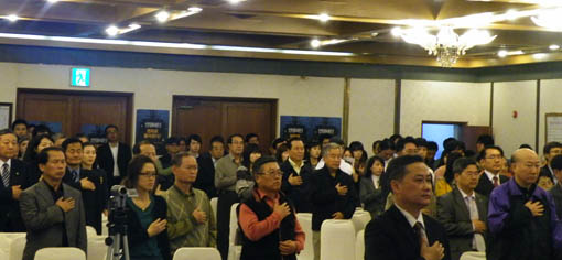 ▲ 29일 서울 용산 전쟁기념관에서 열린 영화 '연평해전'제작발표회에 참석한 내빈들 ⓒ 뉴데일리 