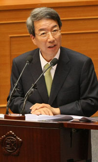 ▲ 5일 국회 대정부질문에 출석한 정운찬 국무총리 ⓒ연합뉴스