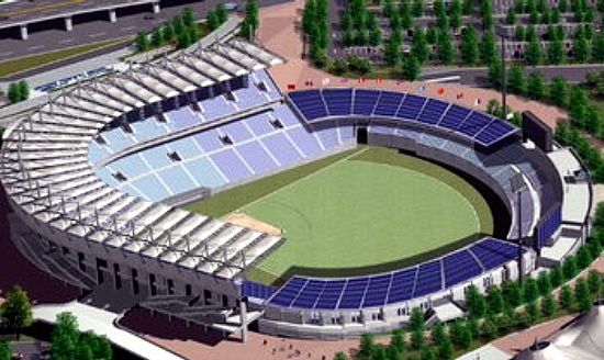 ▲ 친환경 야구장으로 조성될 SK 와이번스 홈구장 문학구장 조감도ⓒSK