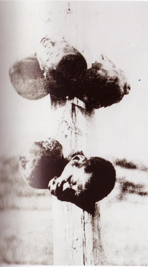 ▲ 일본군이 효수한 의병들.&nbsp;