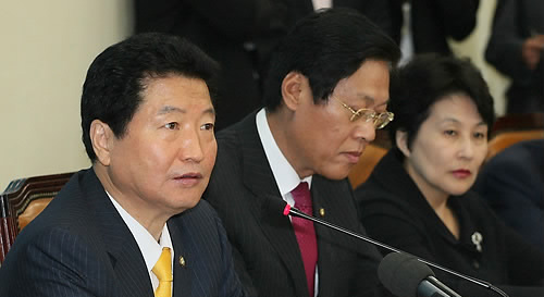 ▲ 안상수 원내대표를 비롯한 한나라당 지도부 ⓒ연합뉴스