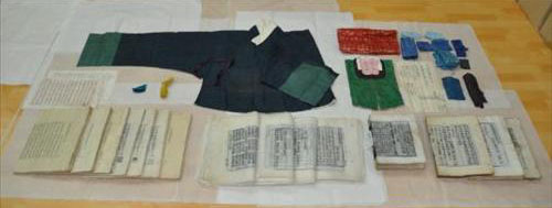 ▲ 송광사 관음전 내 목조관음보살에서 발견된 유물들. ⓒ 뉴데일리