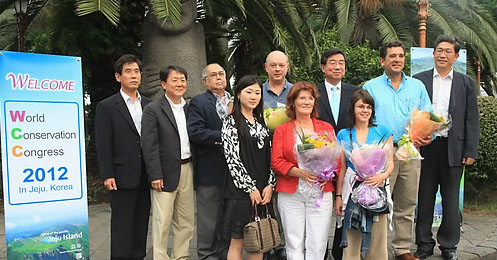 ▲ 지난 9월 12일 제주도 실사에 나섰던 세계자연보전연맹(IUCN) 관계자들. ⓒ&nbsp;연합뉴스