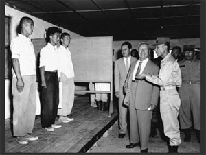 ▲ 1959년 9월 19일 논산훈련소를 시찰하는 이승만 대통령. ⓒ 자료사진 