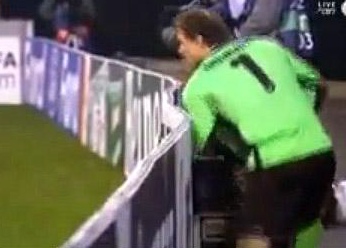 ▲ 지난 10일 열린 UEFA 챔피언스리그 중계화면 캡처.&nbsp;