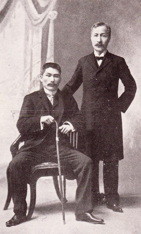 ▲ 우치다 료헤이와 송병준. 