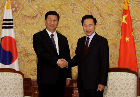 ▲ 이명박 대통령은 17일 청와대에서 중국의 차기 지도자애 오를 것으로 유력시되는&nbsp;습근평 국가부주석을 접견했다. ⓒ 뉴데일리 <=청와대 제공>