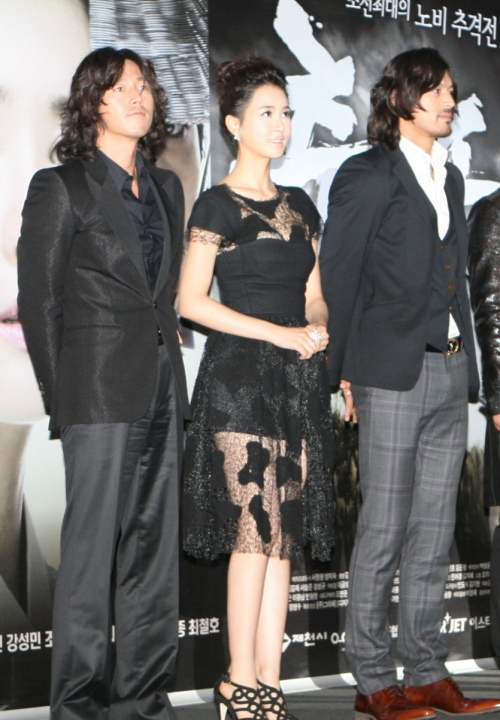 ▲ 추노의 세 주인공들. 왼쪽부터 장혁, 이다해, 오지호. ⓒ 뉴데일리