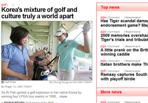 ▲ 미국 USA투데이가 한국 여자골프의 힘의 원천을 분석했다. ⓒ USA투데이 사이트 캡쳐&nbsp;