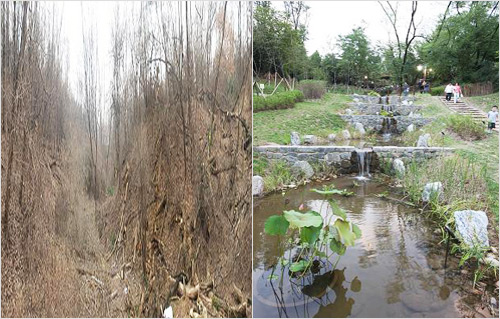 ▲ 서울 성북구 성북그린공원(돈암동 616-766번지 일대) 변경전(좌), 변경후(우)ⓒ서울시제공