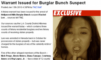 ▲ 한국계 할리우드 전문털이범 레이첼 리 ⓒ DMZ 기사캡쳐 